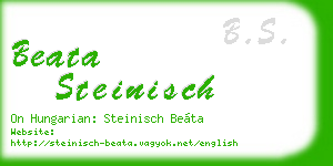beata steinisch business card