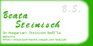 beata steinisch business card